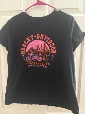 Harley-Davidson Black Tee with White Logo